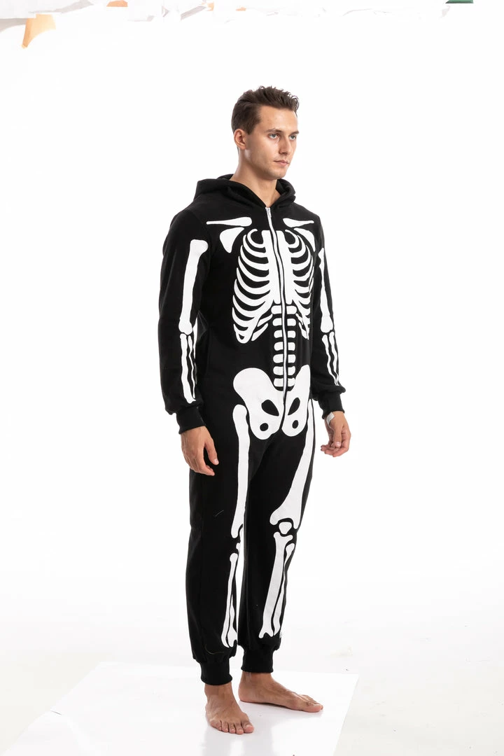 Spooktacular Creations Skeleton Plush Pajamas Onesie - Adult Skeleton/ Day Of The Dead 5 Spooktacular Creations Skeleton Plush Pajamas Onesie - Adult Skeleton/ Day Of The Dead