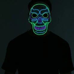 Spooktacular Creations Adult Costumes LED Mask Skull Mask Cosplay- Adult