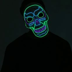Spooktacular Creations Adult Costumes LED Mask Skull Mask Cosplay- Adult