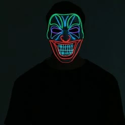 Spooktacular Creations LED Mask Scary Clown Mask Cosplay - Adult Masks