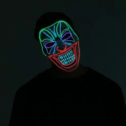 Spooktacular Creations LED Mask Scary Clown Mask Cosplay - Adult Masks