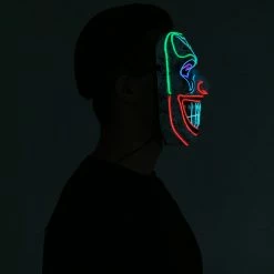 Spooktacular Creations LED Mask Scary Clown Mask Cosplay - Adult Masks