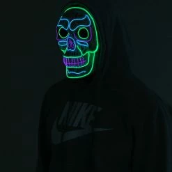 Spooktacular Creations Adult Costumes LED Mask Skull Mask Cosplay- Adult