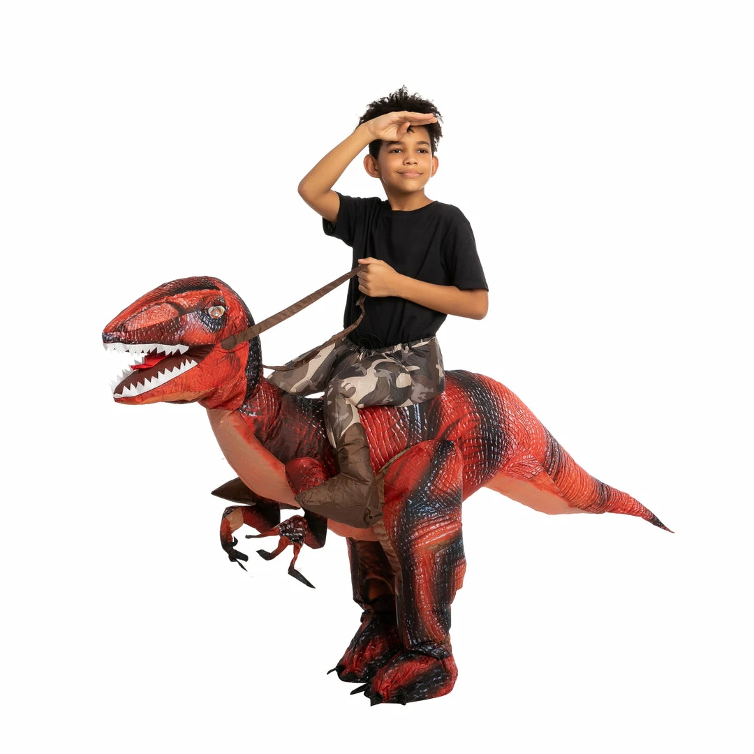 Spooktacular Creations Inflatable Ride-On Red Raptor Costume -Adult Animal Costumes 9 Spooktacular Creations Inflatable Ride-On Red Raptor Costume -Adult Animal Costumes