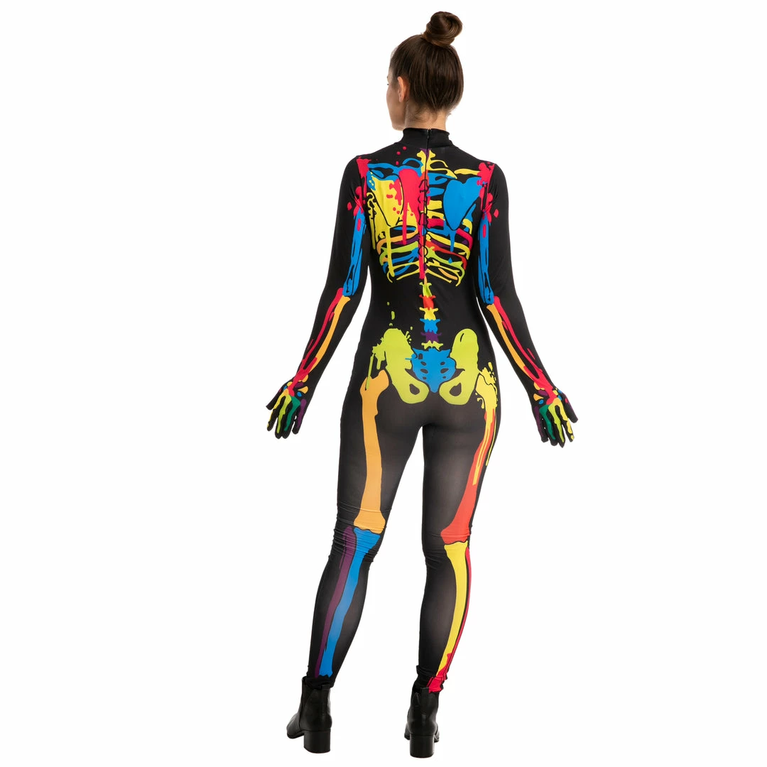 Spooktacular Creations Skin-tight Colorful Skeleton Costume - Adult Skeleton/ Day Of The Dead 4 Spooktacular Creations Skin-tight Colorful Skeleton Costume - Adult Skeleton/ Day Of The Dead