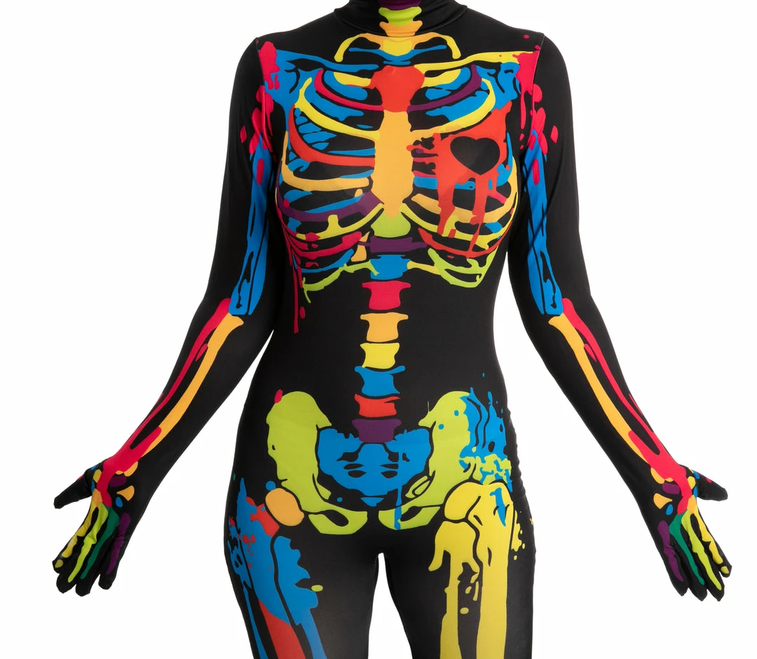Spooktacular Creations Skin-tight Colorful Skeleton Costume - Adult Skeleton/ Day Of The Dead 7 Spooktacular Creations Skin-tight Colorful Skeleton Costume - Adult Skeleton/ Day Of The Dead