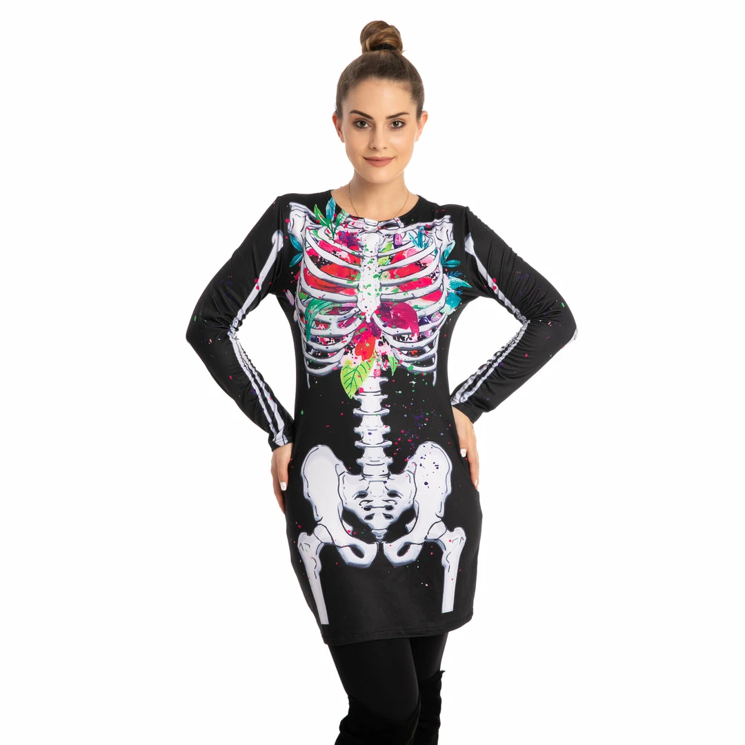 Spooktacular Creations Skeleton/ Day Of The Dead Women Skeleton Dress Costume Cosplay - Adult 3 Spooktacular Creations Skeleton/ Day Of The Dead Women Skeleton Dress Costume Cosplay - Adult