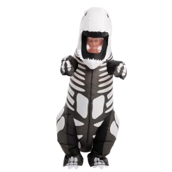 Spooktacular Creations Skeleton T-rex Full Body Inflatable Costume - Adult Skeleton/ Day Of The Dead
