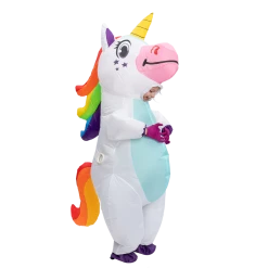 Spooktacular Creations Inflatable White Unicorn Full Body Costume Adult Costumes
