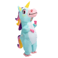 Spooktacular Creations Inflatable Blue Rainbow Unicorn Costume
