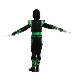 Spooktacular Creations Green Ninja Costume For Role Play Cosplay- Child Classic Costumes