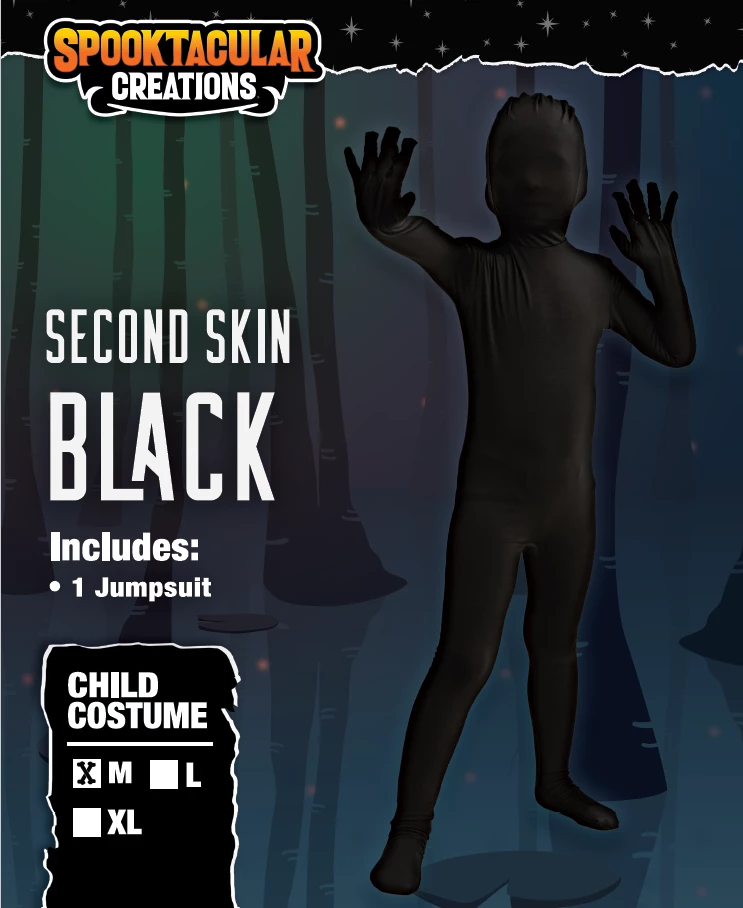 Spooktacular Creations Black Second Skin Costume Cosplay - Child Scary Costumes 7 Spooktacular Creations Black Second Skin Costume Cosplay - Child Scary Costumes