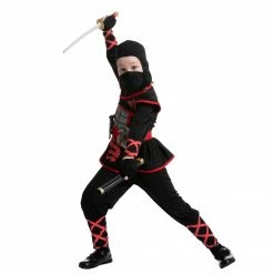Spooktacular Creations Red Ninja Costume For Girls Cosplay - Child Classic Costumes