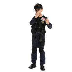 Spooktacular Creations Classic Costumes SWAT Police Costume Role Play Cosplay - Child