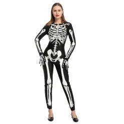 Spooktacular Creations Classic Costumes Sexy Glow In The Dark Skeleton Costume
