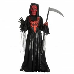 Spooktacular Creations Red Skull Reaper Costume For Boys Cosplay - Child Child Costumes