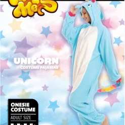 Spooktacular Creations Animal Costumes Blue Unicorn Pajamas Onesie - Adult 11 Spooktacular Creations Animal Costumes Blue Unicorn Pajamas Onesie - Adult