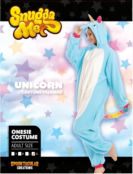 Spooktacular Creations Animal Costumes Blue Unicorn Pajamas Onesie - Adult 7 Spooktacular Creations Animal Costumes Blue Unicorn Pajamas Onesie - Adult