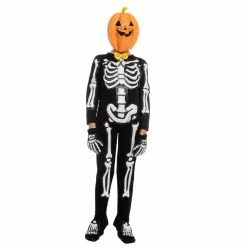 Spooktacular Creations Child Costumes Skeleton Pumpkin Head Costume - Child