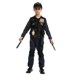 Spooktacular Creations Classic Costumes SWAT Police Costume Role Play Cosplay - Child