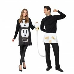 Spooktacular Creations Matching Costumes USB/Light Plug And Socket Couple Set Cosplay