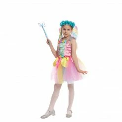 Spooktacular Creations Colorful Fairy Costume For Role Play Cosplay- Child Classic Costumes