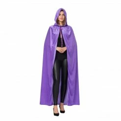Spooktacular Creations Adult Costumes Long Hooded Velvet Cloak Cosplay Costume Role Play - Women