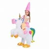 Spooktacular Creations Inflatable Ride-On Unicorn Princess Costume - Child Child Costumes 1 Spooktacular Creations Inflatable Ride-On Unicorn Princess Costume - Child Child Costumes