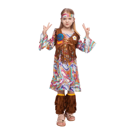 Spooktacular Creations Girl Hippie Cosplay Costume - Child 3 Spooktacular Creations Girl Hippie Cosplay Costume - Child