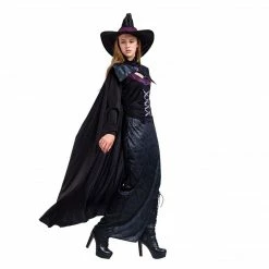 Spooktacular Creations Gothic Wicked Purple Witch Halloween Costume Set For Women Cosplay - Adult