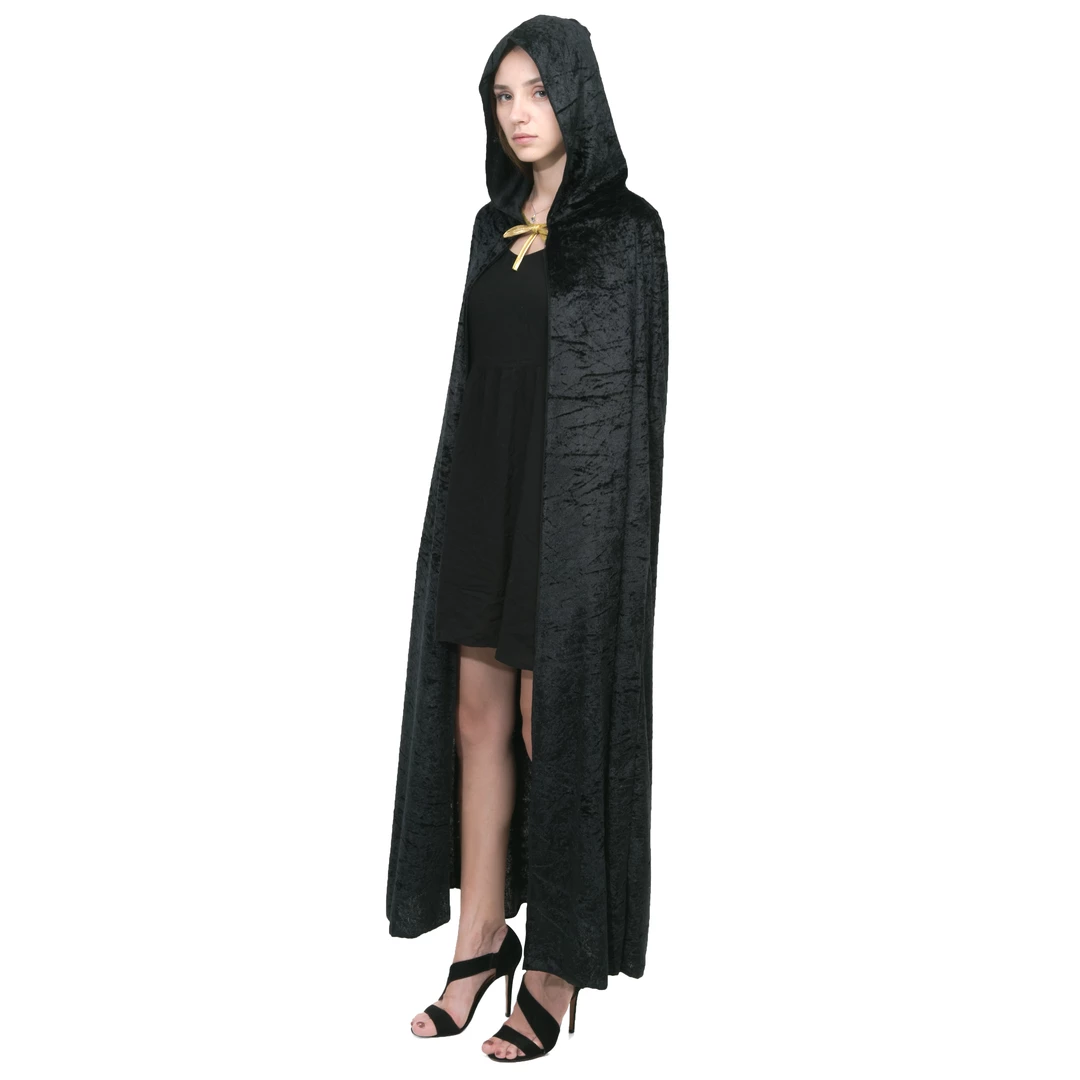 Spooktacular Creations Scary Costumes Hooded Velvet Cloak Cape Costume Cosplay - Adult 3 Spooktacular Creations Scary Costumes Hooded Velvet Cloak Cape Costume Cosplay - Adult