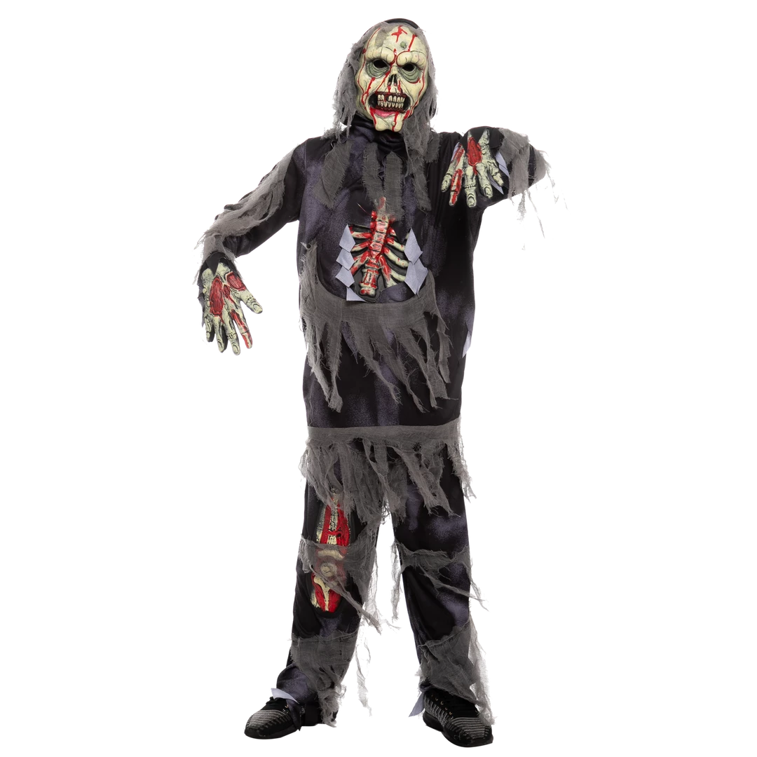 Spooktacular Creations Scary Costumes Horror Black Zombie Costume Cosplay - Child 3 Spooktacular Creations Scary Costumes Horror Black Zombie Costume Cosplay - Child