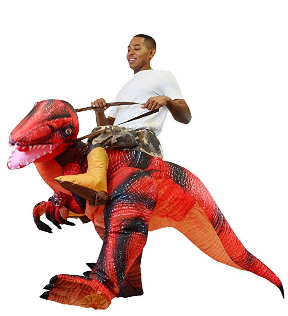 Spooktacular Creations Inflatable Ride-On Red Raptor Costume -Adult Animal Costumes 3 Spooktacular Creations Inflatable Ride-On Red Raptor Costume -Adult Animal Costumes