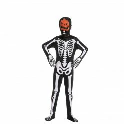 Spooktacular Creations Pumpkin Second Skin Skeleton Costume - Child