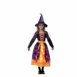Spooktacular Creations Child Costumes LED Light Up Bat Witch Tutu Costume For Role Play Cosplay- Child