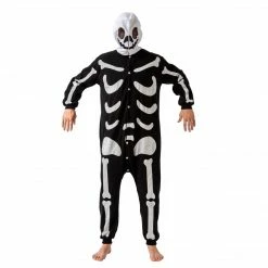 Spooktacular Creations Skeleton/ Day Of The Dead Skeleton Onesie Pajama Costume - Adult
