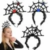 Spooktacular Creations Spider Web Headbands Cosplay, 3 Pcs Headwear