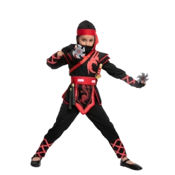 Spooktacular Creations Red Ninja Costume For Girls Cosplay - Child Child Costumes