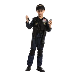 Spooktacular Creations Classic Costumes SWAT Police Costume Role Play Cosplay - Child