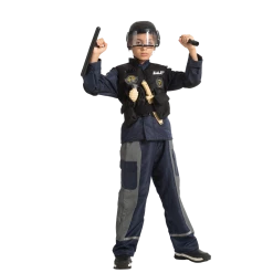 Spooktacular Creations Classic Costumes SWAT Fighter Costume Role Play Cosplay - Child