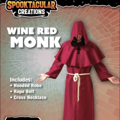 Spooktacular Creations Medieval Hooded Monk Cloak Renaissance Priest Robe Cosplay Costume - Adult Classic Costumes