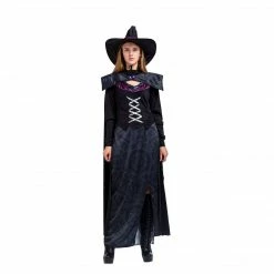 Spooktacular Creations Gothic Wicked Purple Witch Halloween Costume Set For Women Cosplay - Adult