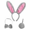 Spooktacular Creations Grey Bunny Cosplay Accessories Set Headwear 1 Spooktacular Creations Grey Bunny Cosplay Accessories Set Headwear
