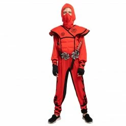 Spooktacular Creations Red Ninja Costume Cosplay - Child Classic Costumes 11 Spooktacular Creations Red Ninja Costume Cosplay - Child Classic Costumes