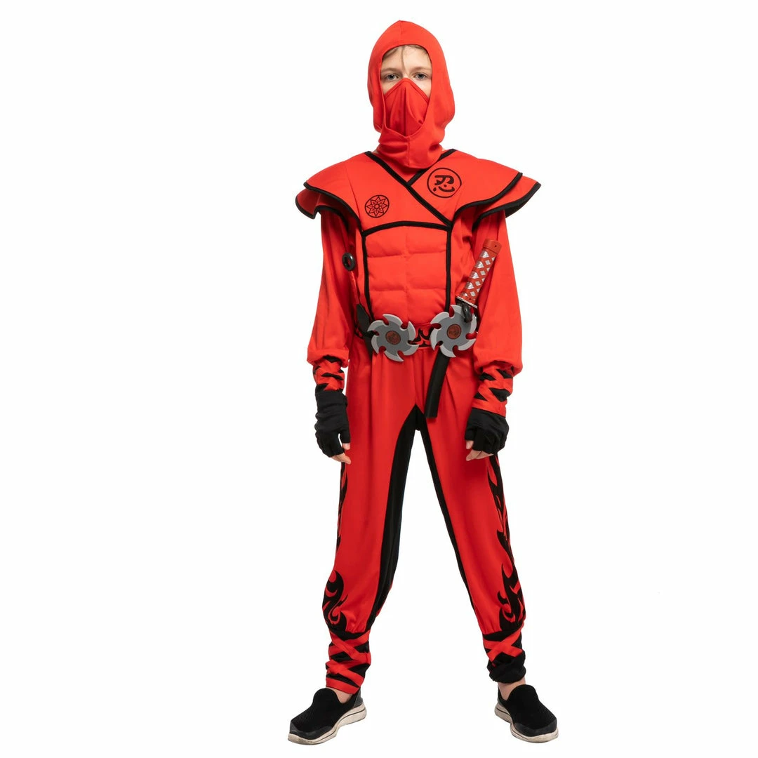 Spooktacular Creations Red Ninja Costume Cosplay - Child Classic Costumes 5 Spooktacular Creations Red Ninja Costume Cosplay - Child Classic Costumes