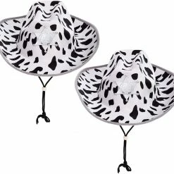 Spooktacular Creations Cow Print Cowboy Hats, 2 Pack Child Costumes