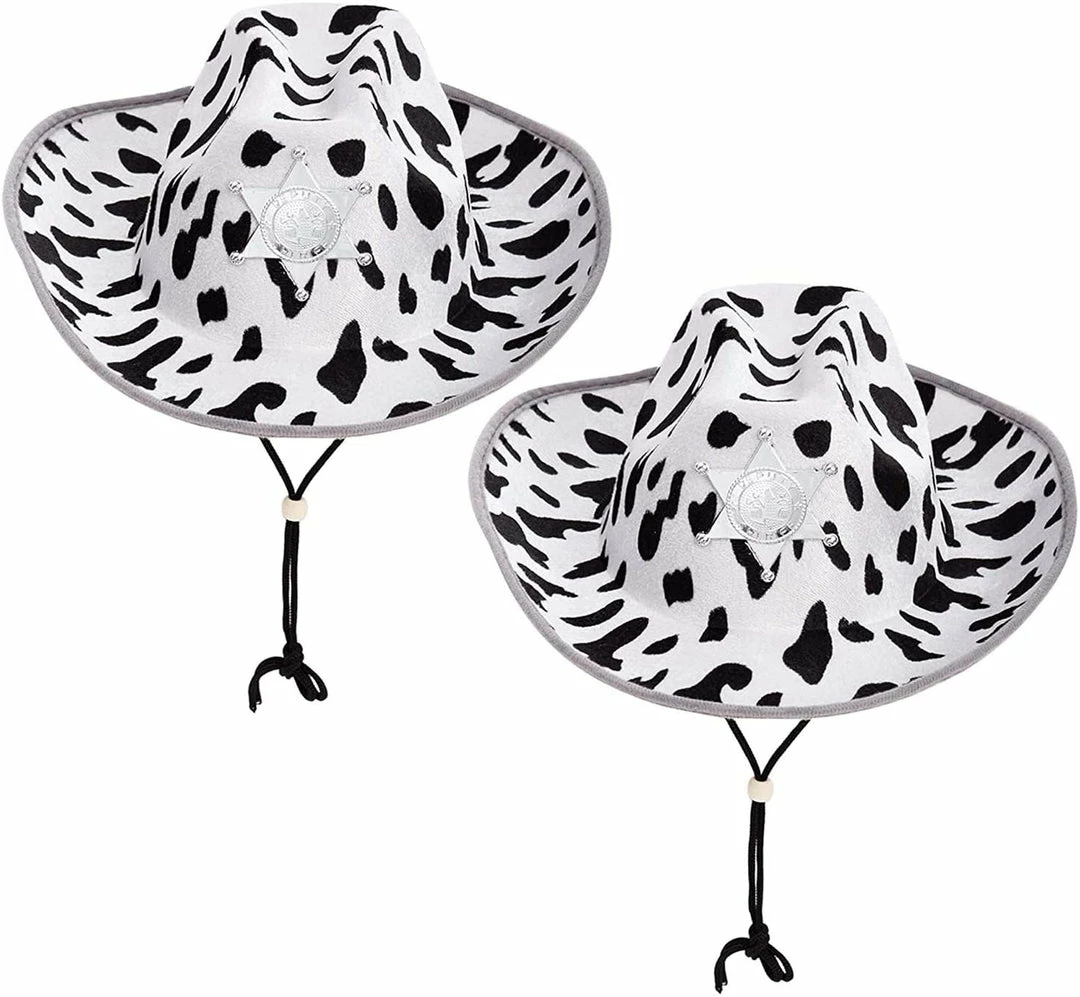 Spooktacular Creations Cow Print Cowboy Hats, 2 Pack Child Costumes 3 Spooktacular Creations Cow Print Cowboy Hats, 2 Pack Child Costumes
