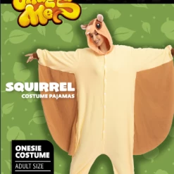 Spooktacular Creations Flying Squirrel Pajamas Onesie - Adult Animal Costumes