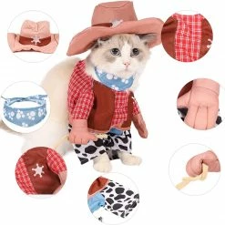 Spooktacular Creations Cowboy Cat Costume Pet Costumes