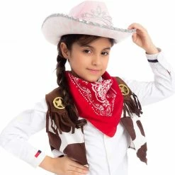 Spooktacular Creations Pink Cow Print Cowboy Hats, 2 Pack Headwear